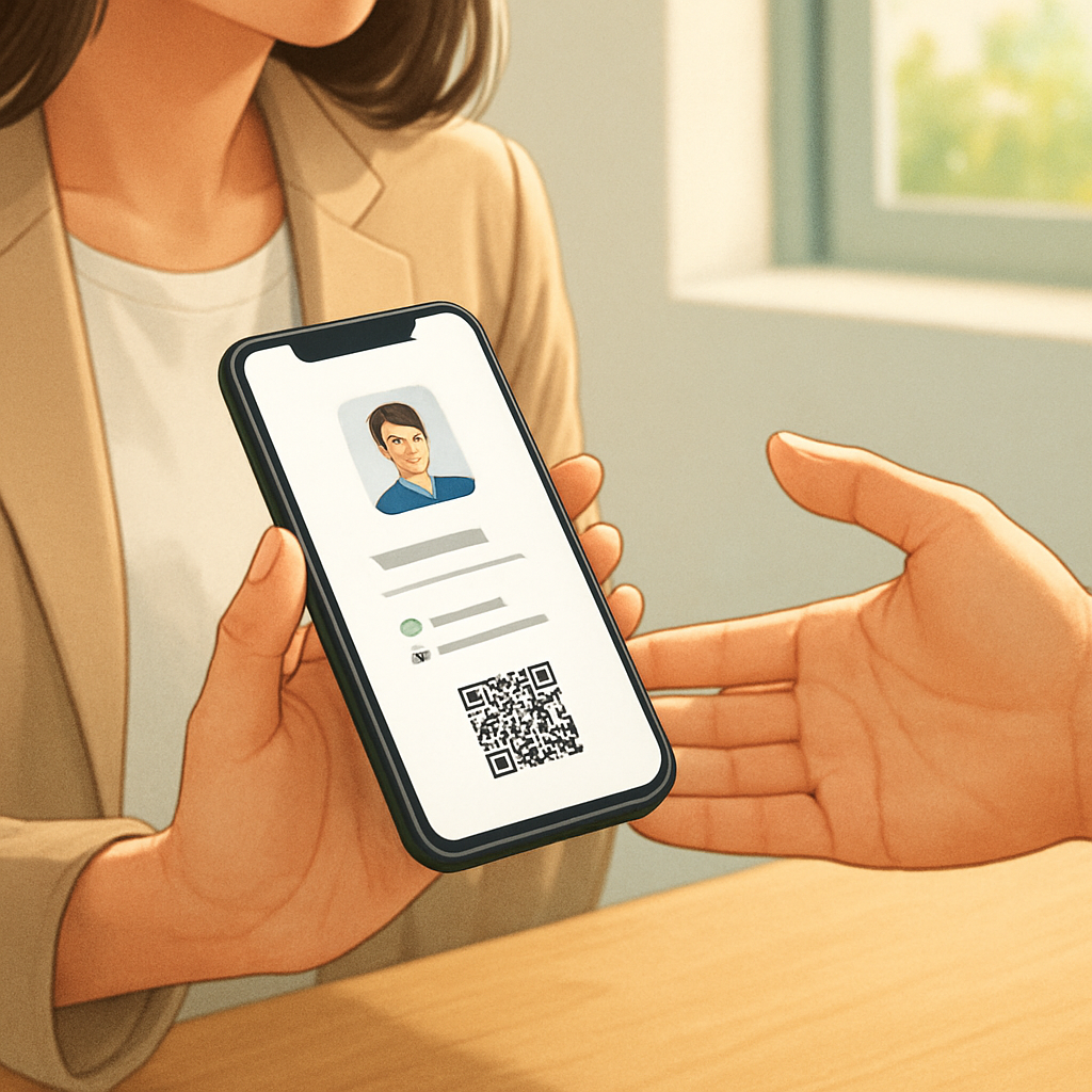 디지털 명함으로 연락처 공유하는 방법 이미지