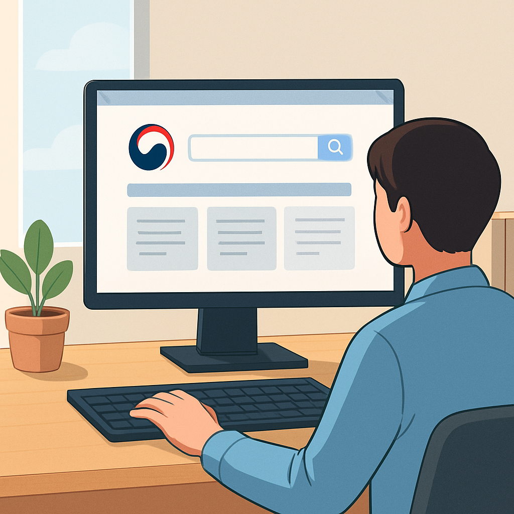 대한민국 법령 검색 사이트 사용 방법 이미지