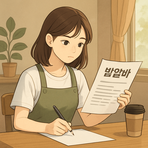 밤알바 채용 정보 이미지